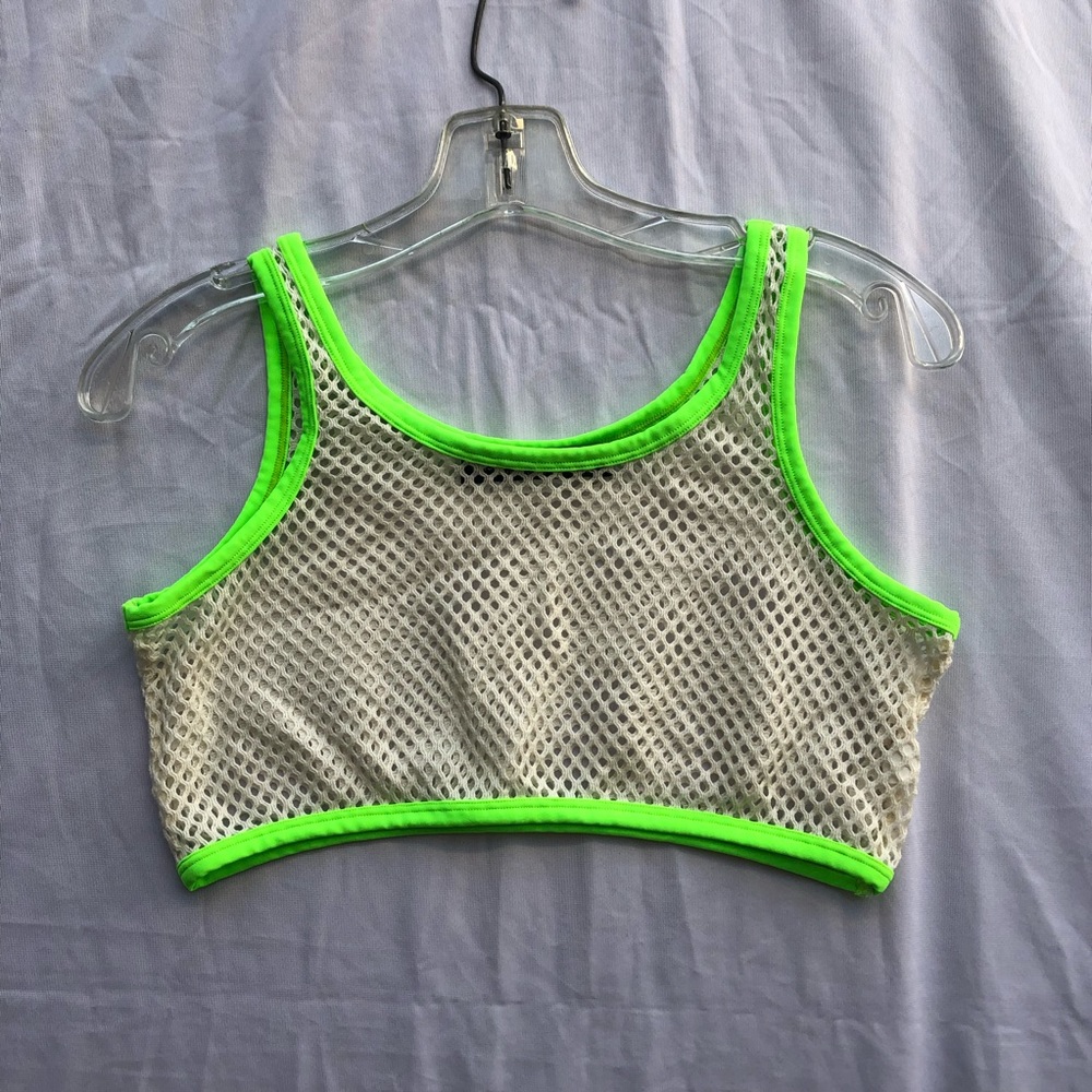 This is a love song mesh crop tank